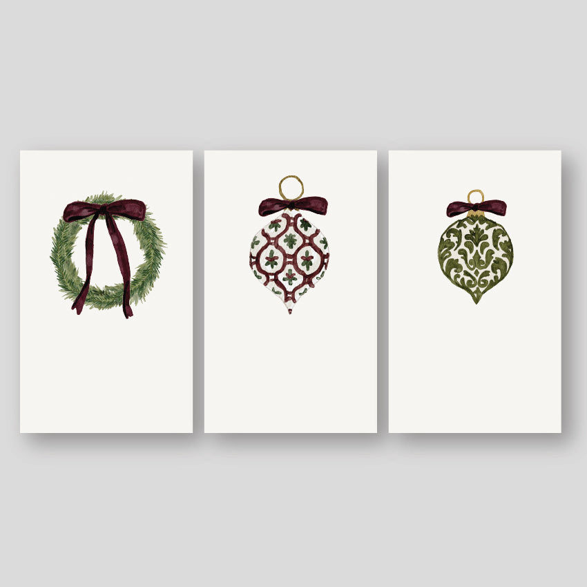 Tarjetas De / Para Navidad Burgundy