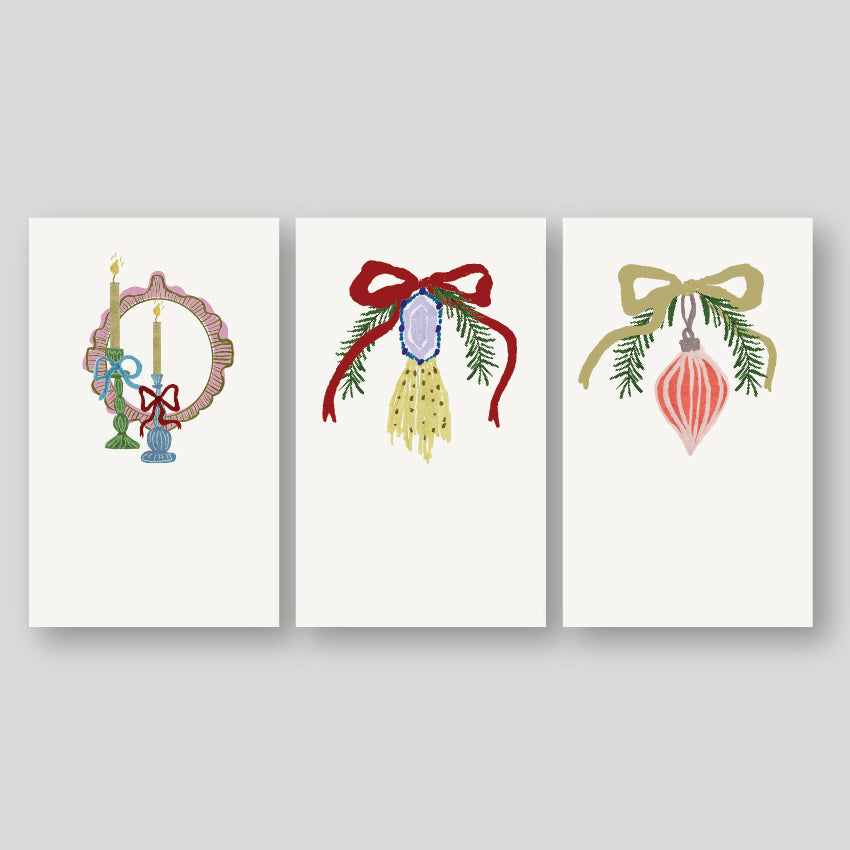 Tarjetas De / Para Navidad Candelabros