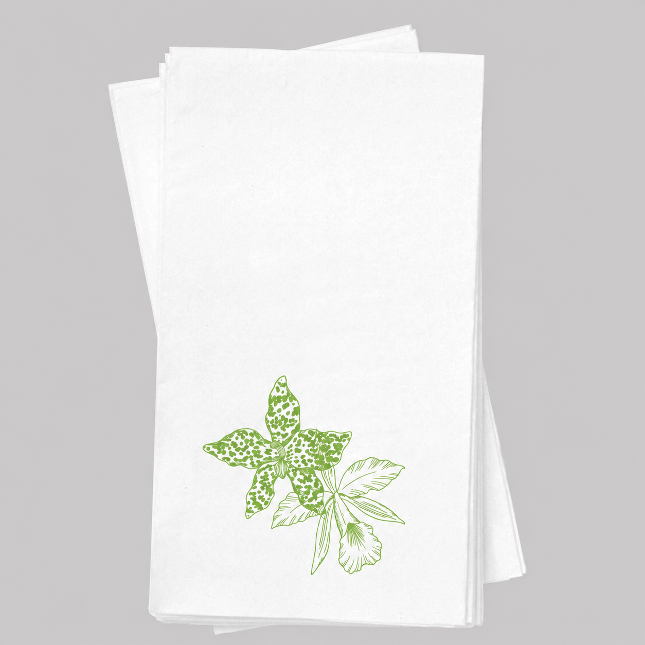 Toallas papel Orquidea verde