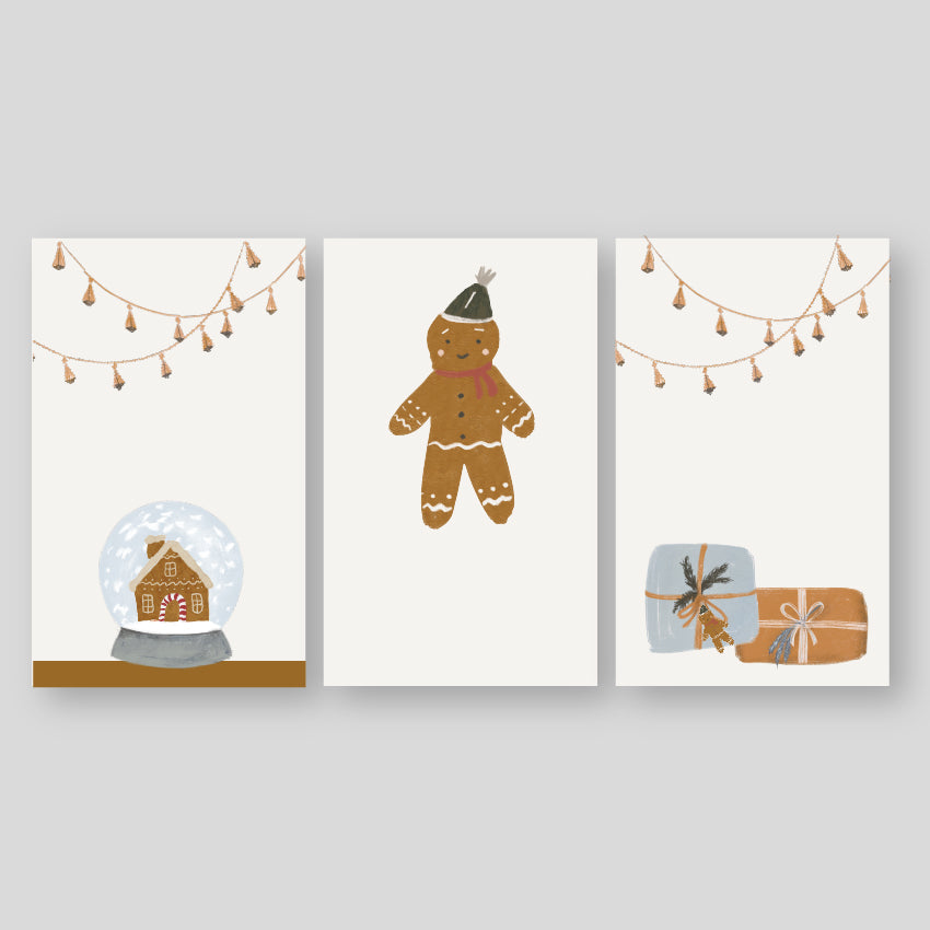 Tarjetas De / Para Navidad Gingerbread