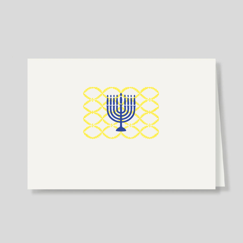 Tarjetón Doble Hanukkah Patrón