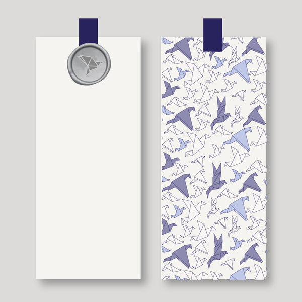 Registros / Folios Origami Azul con Lacre