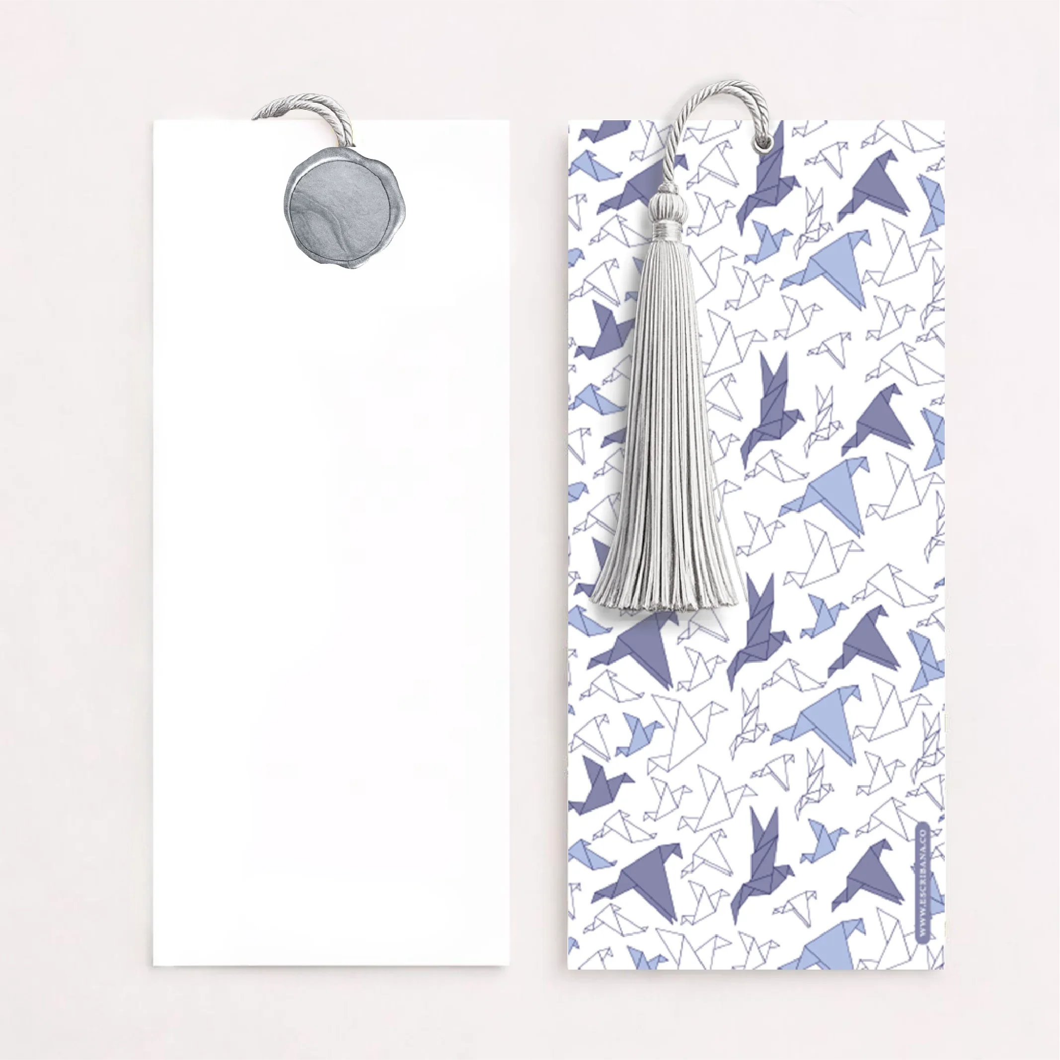 Registros / Folios Origami Azul con Lacre