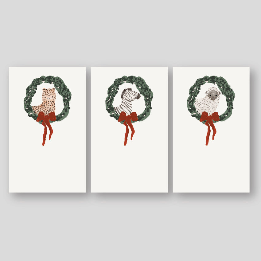 Tarjetas De / Para Navidad Safari Corona