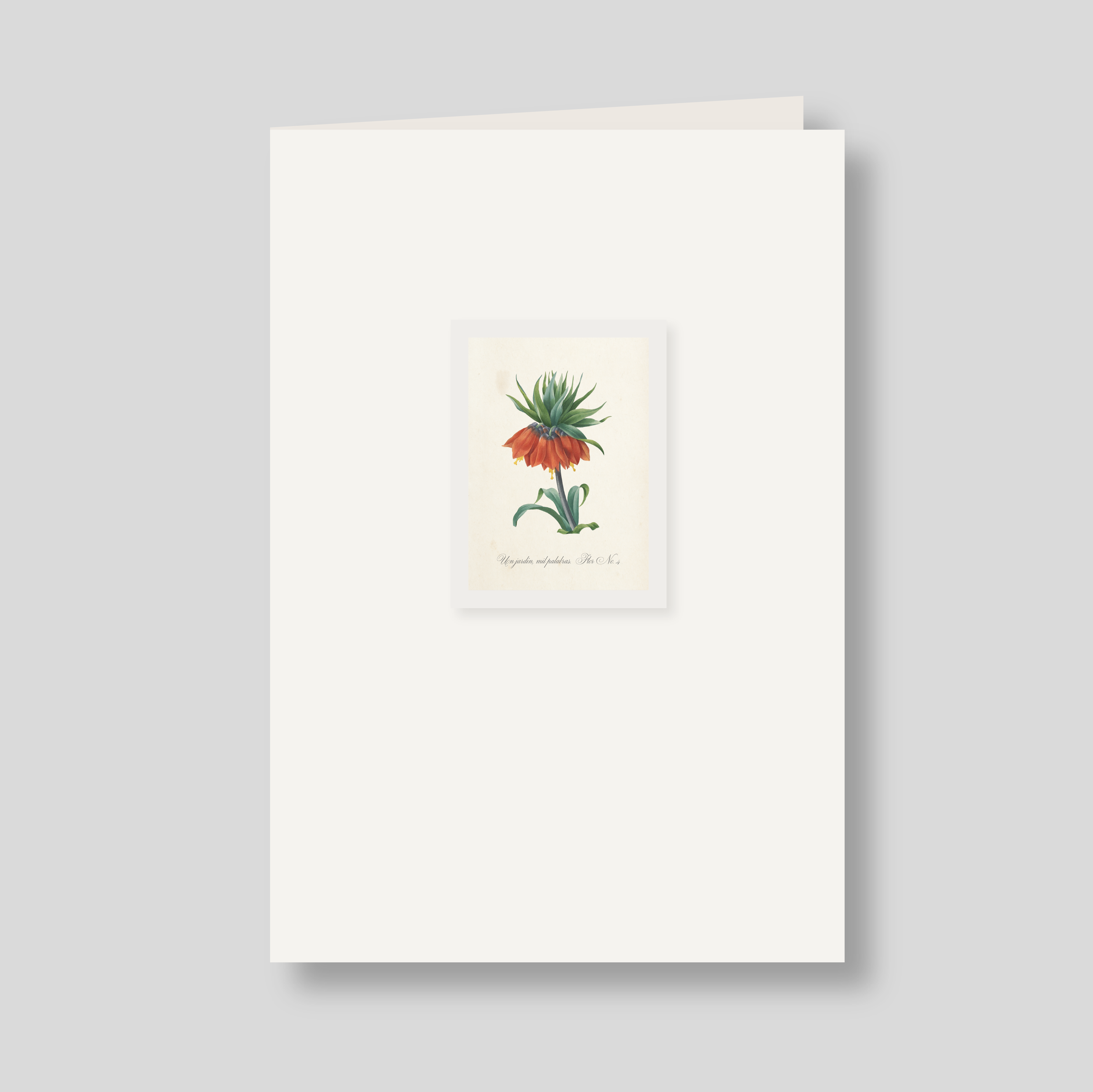 Tarjeton doble Flor #4 (listo para llevar)