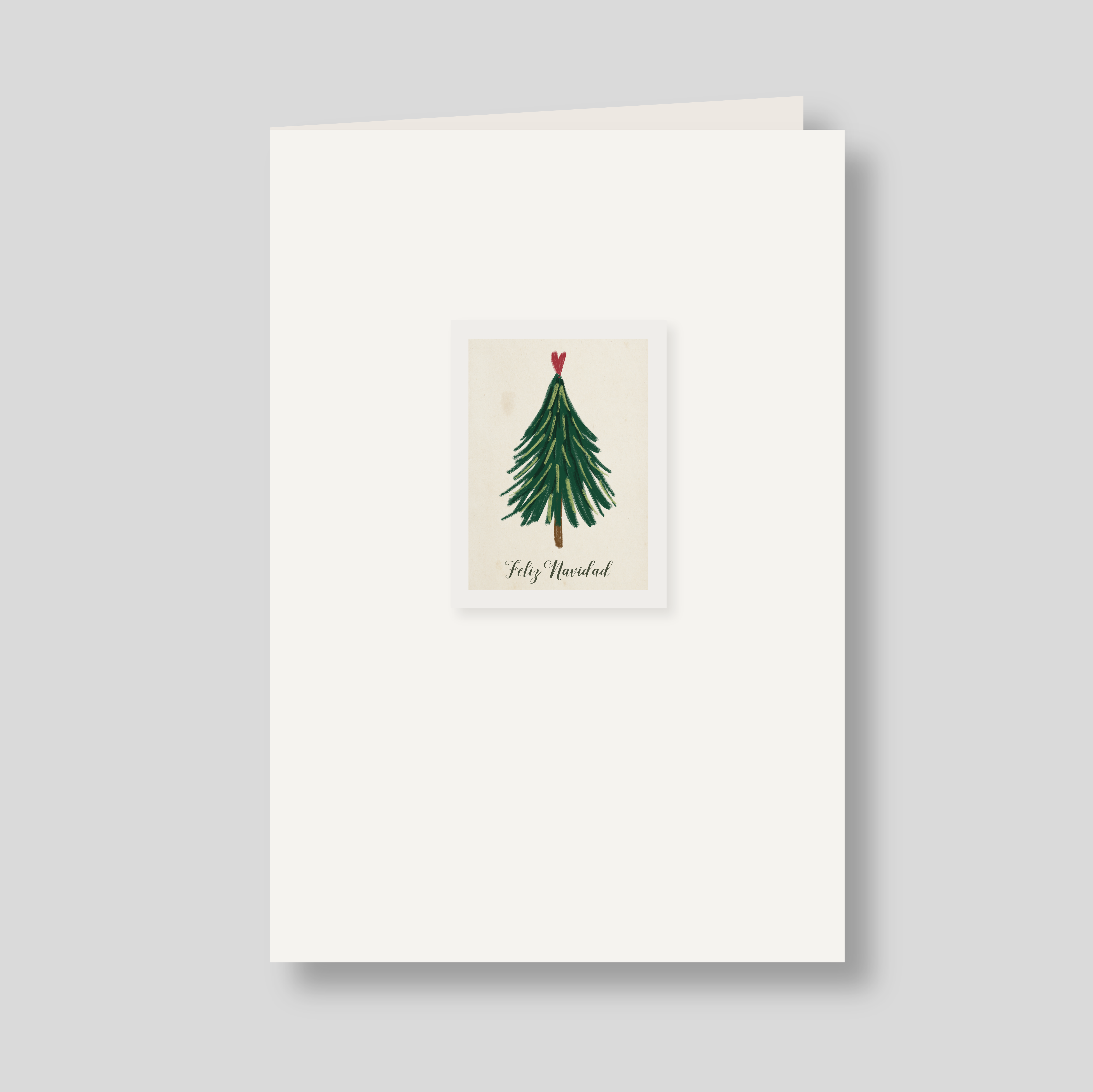 Tarjeton doble Navidad Arbol (listo para llevar)