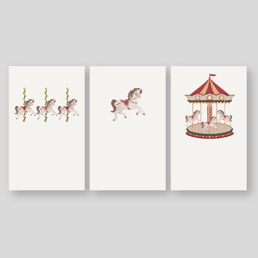Tarjetas De / Para Navidad Carrusel