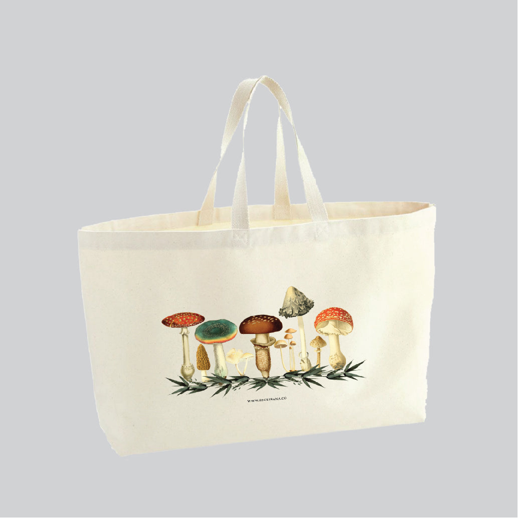 Tote Bag de Lona con Diseño Mush