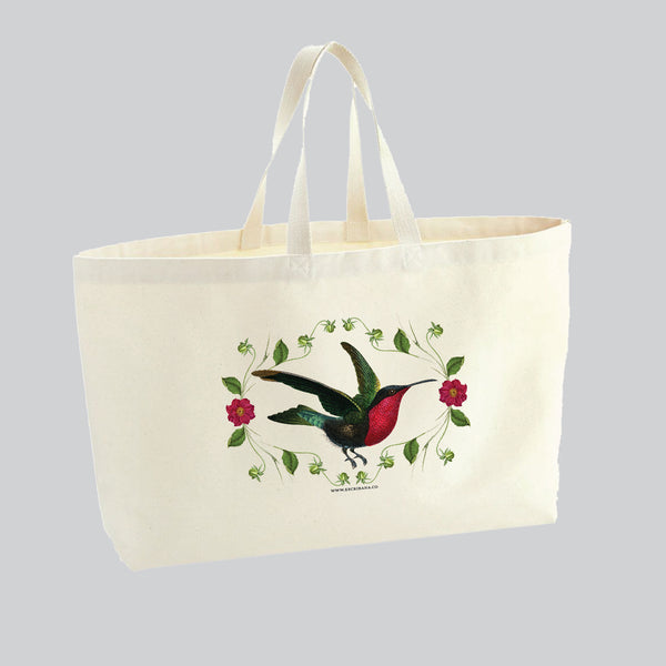 Tote Bag de Lona con Diseño Aviario