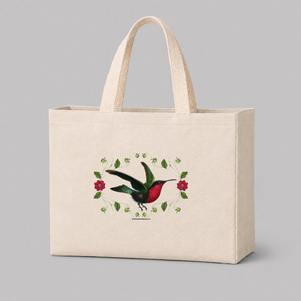 Tote Bag de Lona con Diseño Aviario