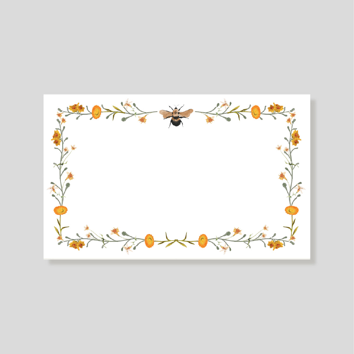 Tarjeta Personal Bee Flores Marco con sobre