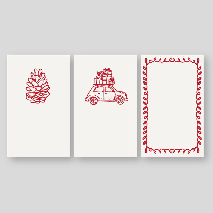 Tarjetas De / Para Navidad Trazos