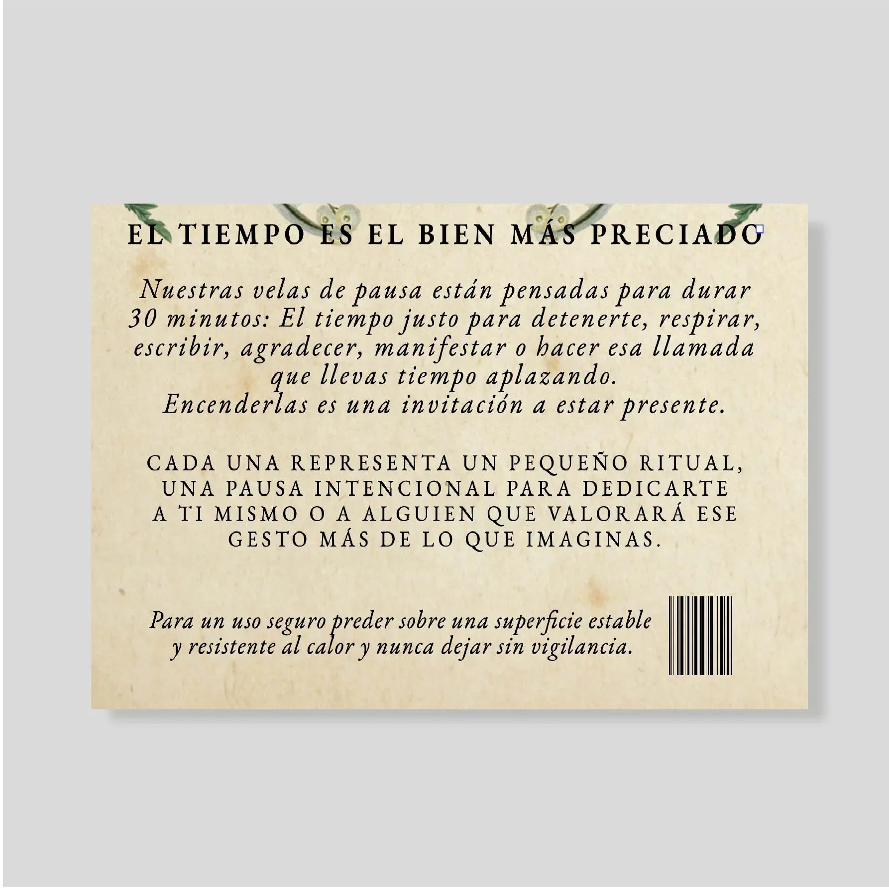 Vela de pausa + fósforos