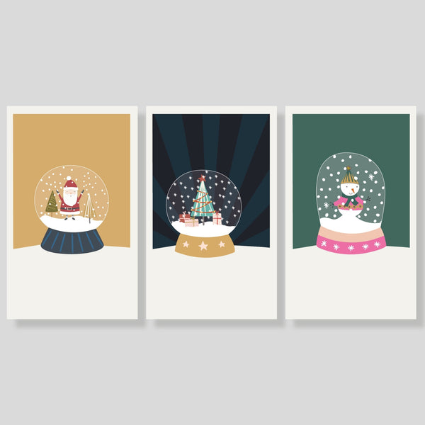 Tarjetas SNOW GLOBE X-MAS - Escribana