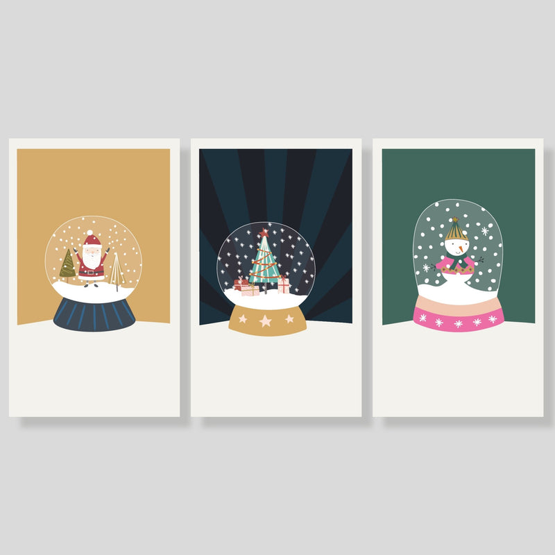 Tarjetas SNOW GLOBE X-MAS - Escribana